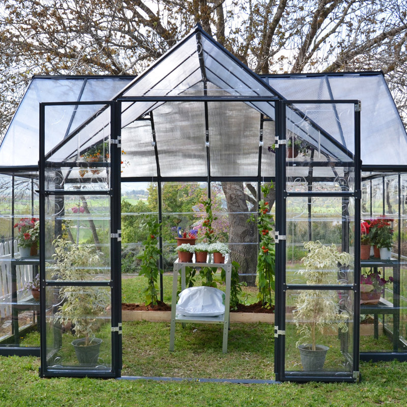 Palram Chalet 12 Ft. W. x 10 Ft. D Greenhouse & Reviews Wayfair
